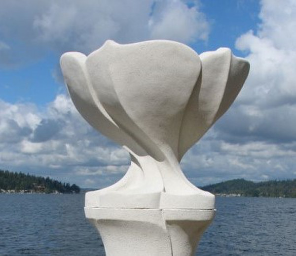 Cast Stone Urn - Art Nouveau Planter Flower Vase